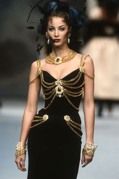 chanel 1992 chain dress price|chanel couture show 1992.